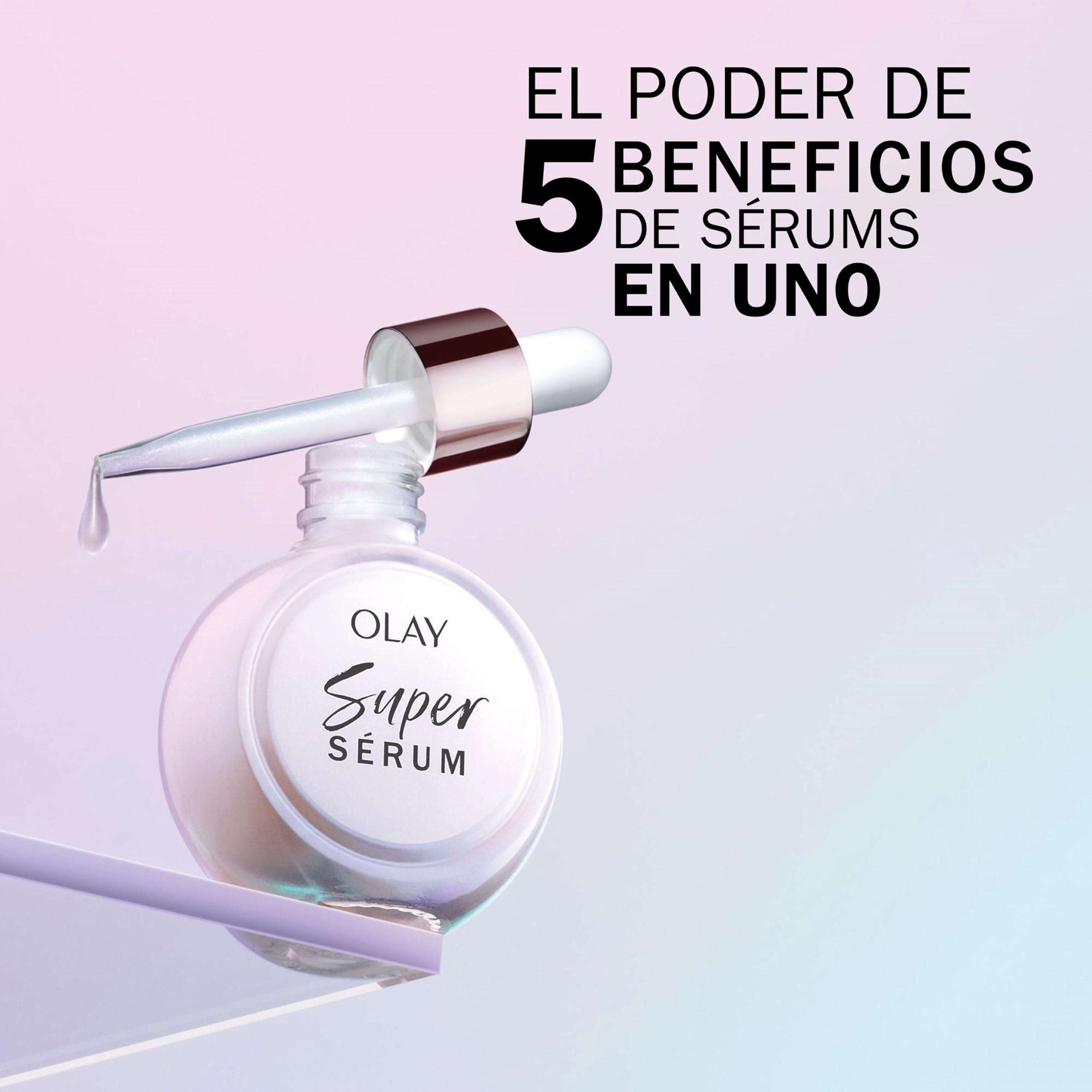 Olay Super Sérum, Sérum Facial Hidratante Con Vitamina C, Niacinamida, Péptido De Colágeno, Cuidado De La Piel Well-Aging, E Iluminador, 30 ml