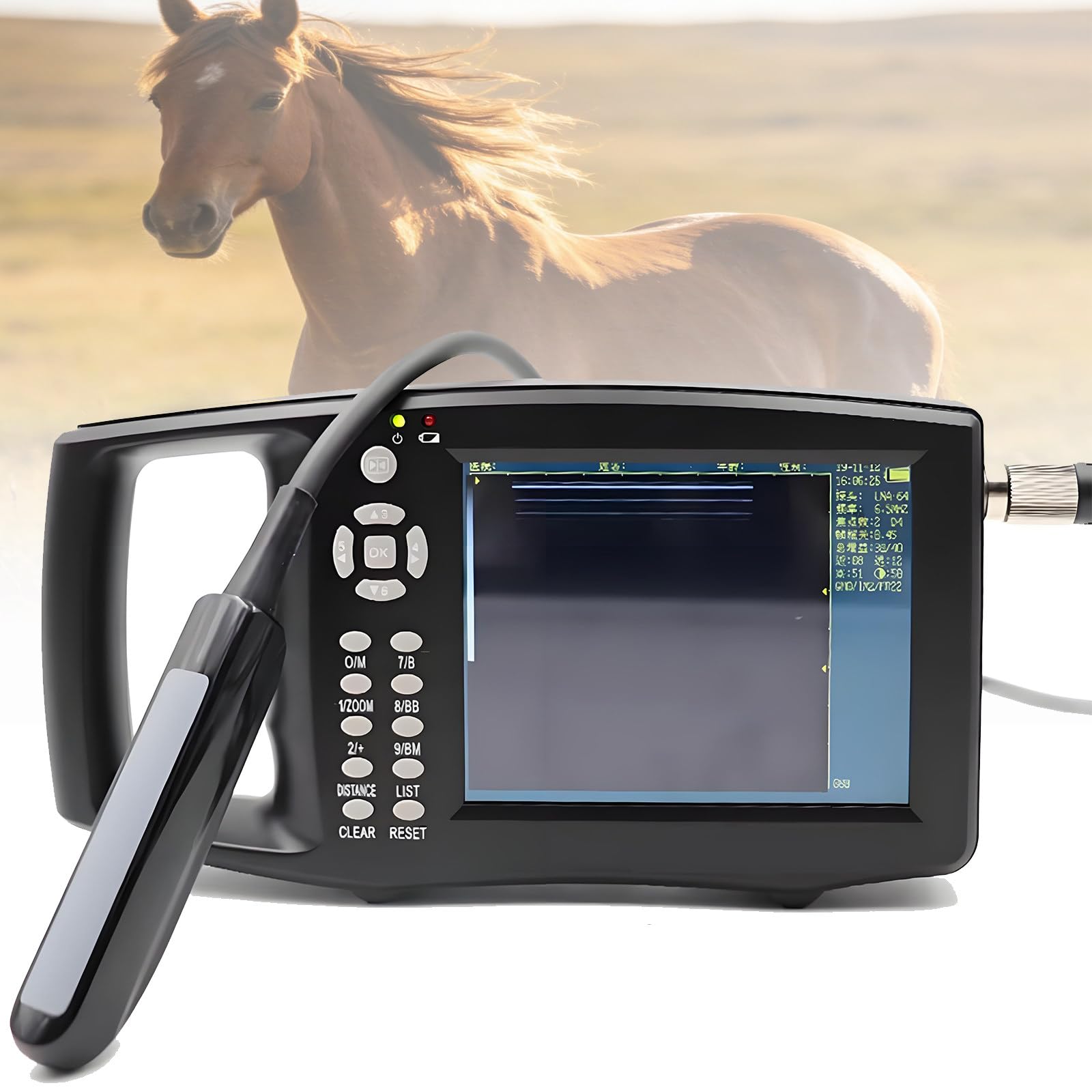 Tragbarer Veterinär Scanner,Schwangerschaftstester Für Nutztiere Mit Mehreren Sonde-Optionen,Multifunktions Digitaler B Scanner,Für Schwangerschaftskontrolle Haustieren (Hunde) C