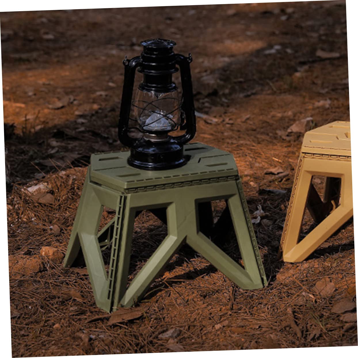 HONMEET Portable Folding Stool Durable Plastic Camping Stool for Outdoor Activities Lightweight and Space Saving Design for Fishing Hiking and Events