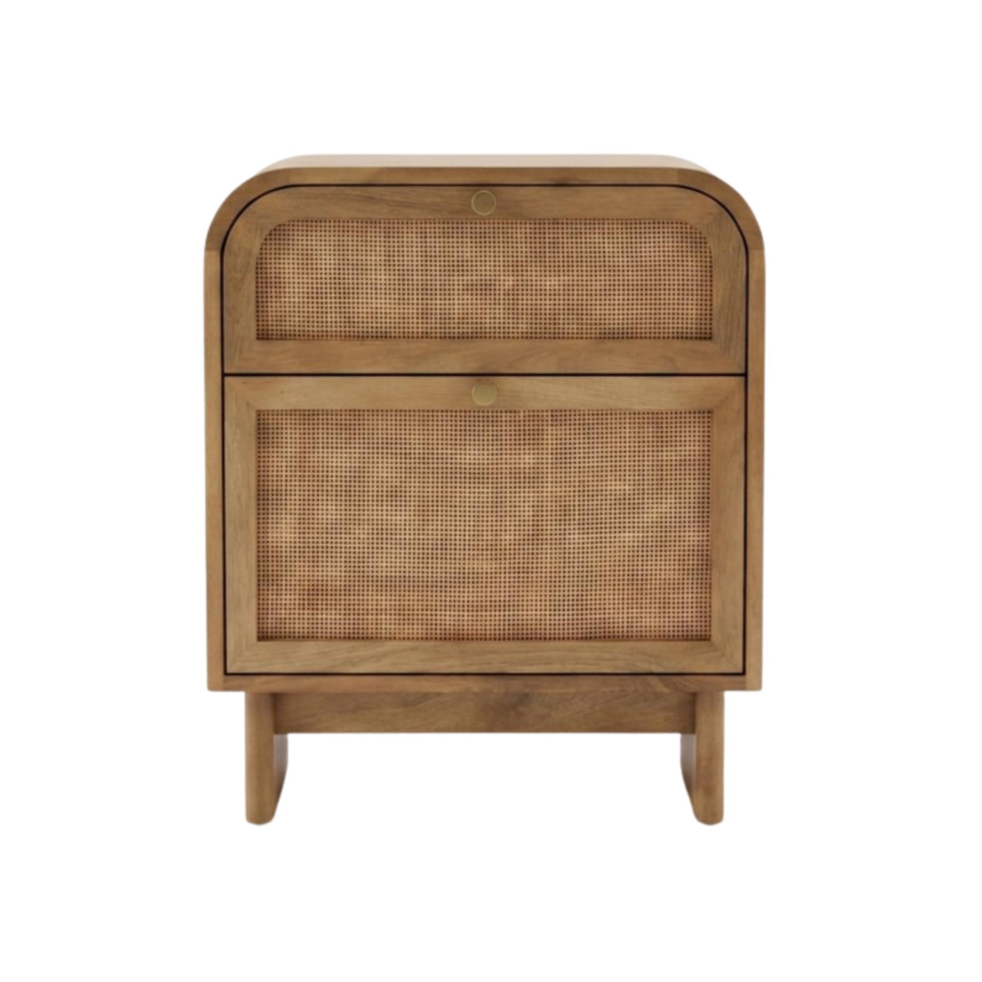 Briggy Solid Wood Cane Bedside Table with 2 Drawers-image-31