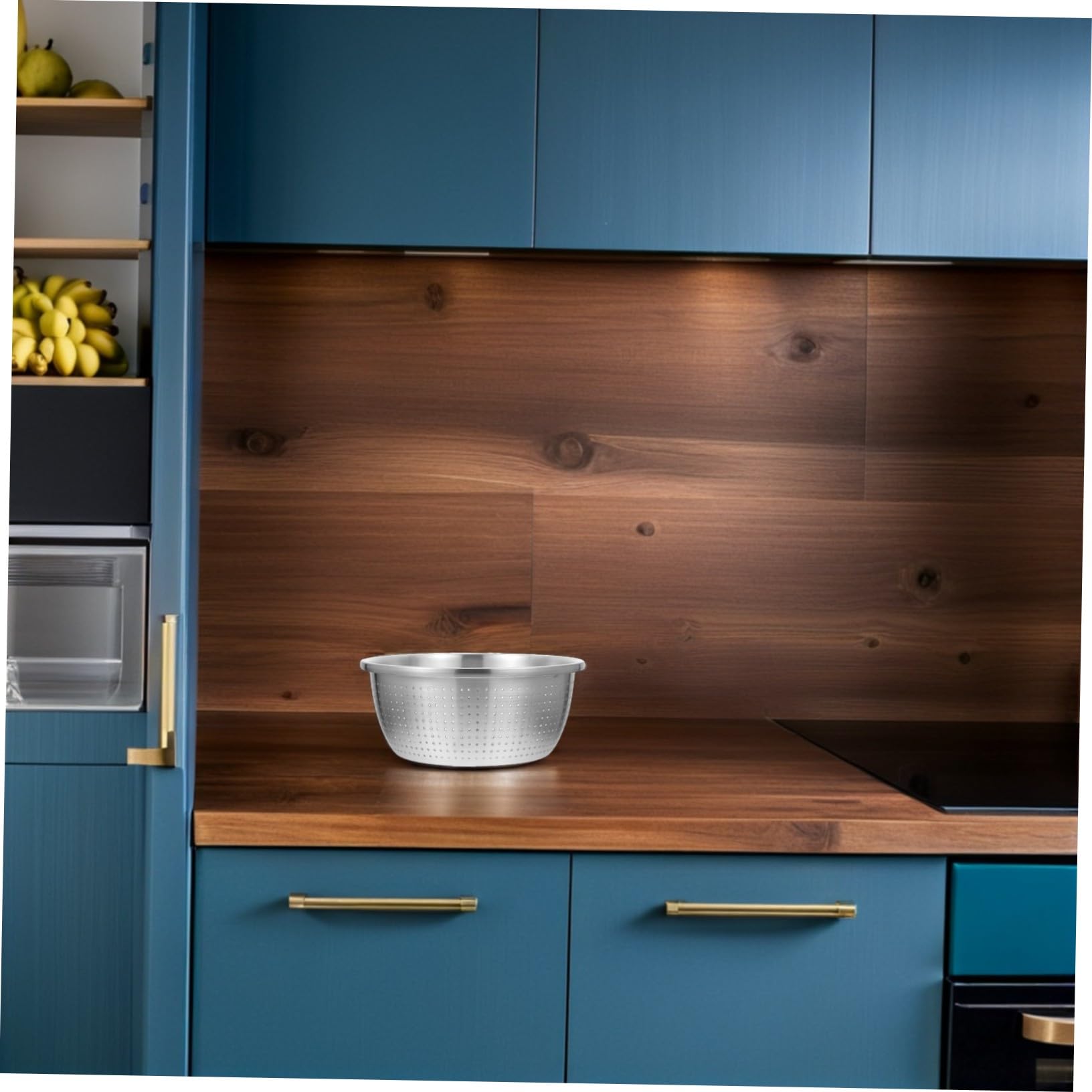 Colador de Acero Inoxidable con Malla Fina Cuenco Perforado para Lavar Escurridor Apilable para Cocina Capacidad Grande y Superficie Pulida para Alimentos