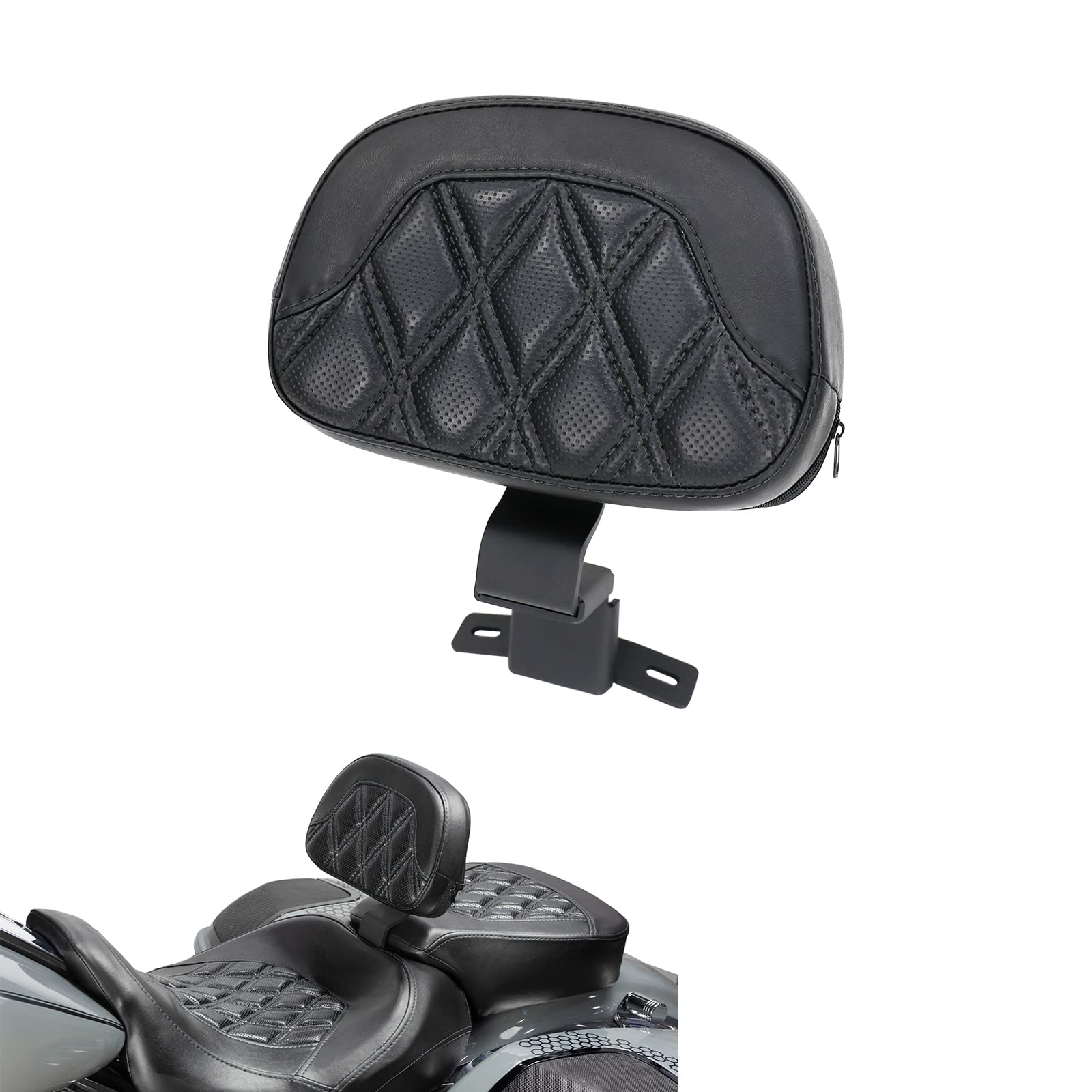 MoKitDora Driver Backrest Rider Back Rest PU Pad Harley Softai | Shop ...