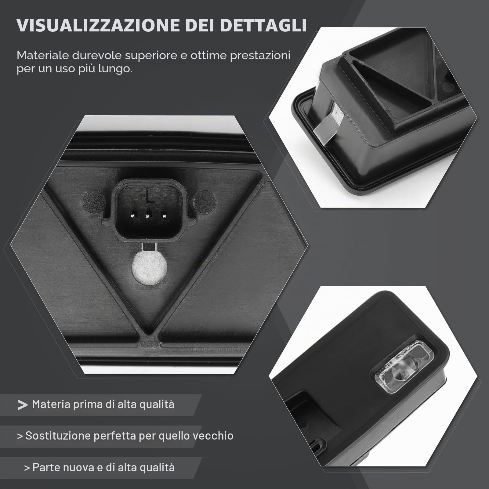 Maniglia per bagagliaio posteriore 1345309 con microinterruttore – per Fiesta MK7 Focus MK3/MK4 C-Max | Maniglia per portellone posteriore