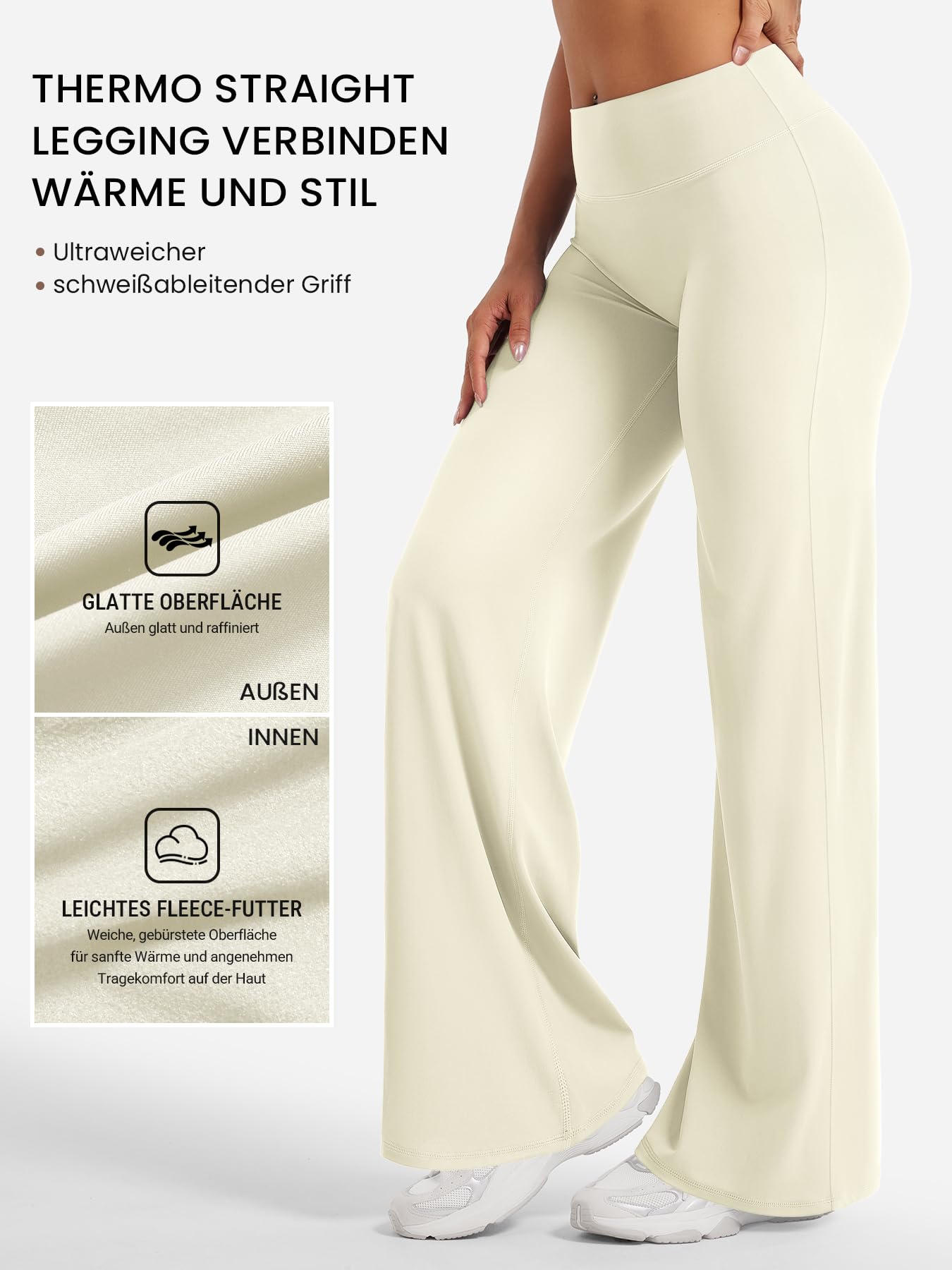ZAAYO Leggings rectos sin costuras para mujer, cintura alta, pantalones de yoga, deporte, yoga, gimnasio, yoga, pantalones de impacto, regular/largos/extra largos