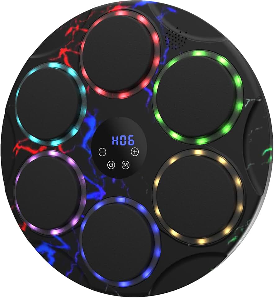 Music Boxing Machine for Kids &amp; Adults - Wall Punching Pad with Lighting, 9-Speed Bluetooth Boxing Game with Gloves, Wall Mounted Exercise Equipment, 2026 Upgrade Boxing Equipment for Kids Age 6+