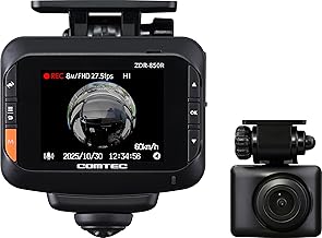 Comtec ZDR-850R Dash Camera, 360° Camera for Omnidirectional Recording + Rear Camera for Vehicle Rear Recording, Built-in GPS, Front and Rear Starvis Technology Sensor, Fast Startup, Fast Startup