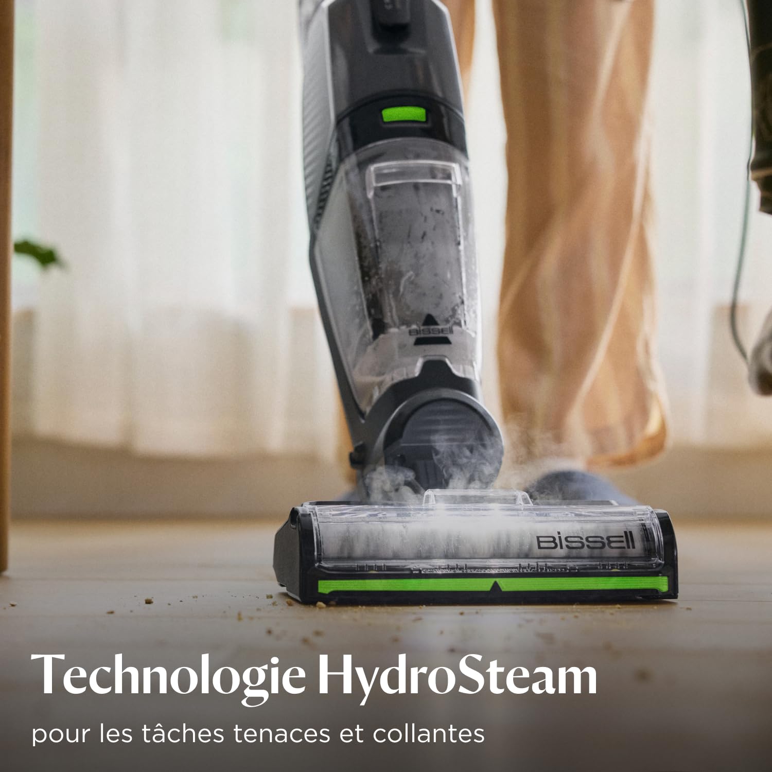 BISSELL CrossWave HydroSteam PET, Aspirateur Balai Laveur à Câble, Aspire, Lave & Sèche, Nettoyeur Vapeur Puissant, Idéal pour Ménages avec Animaux Domestiques, Nettoyeur a Eau Multi-surfaces, 3517N