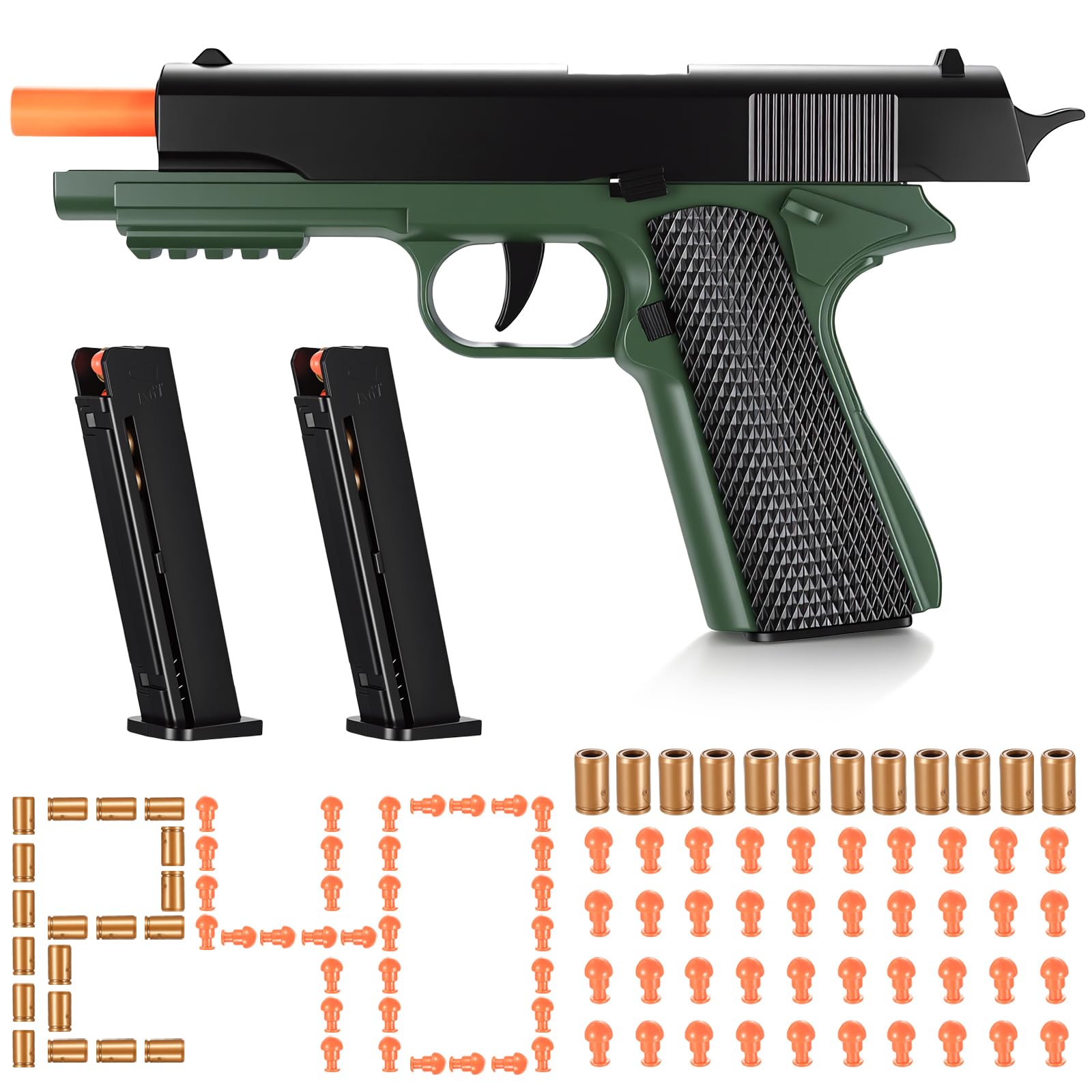 Shell Ejecting Toy Gun with Soft Bullets, Outdoor Battle Role Play Toy