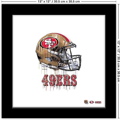 Miniatura 6 de Trends International Gallery Pops NFL San Francisco 49ers - Póster de pared con casco de goteo, 12.00 x 12.00 pulgadas, versión de marco negro
