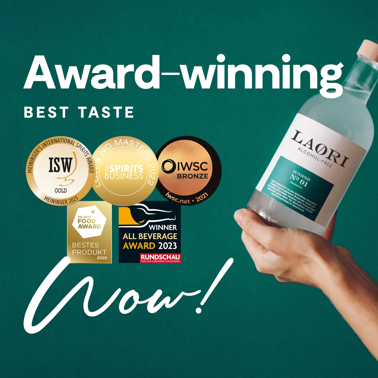 Laori Juniper No 1 | Alternative sans alcool au Gin | Botanicals naturels | Sans arômes artificiels | Vegan & Sans sucre | Fraîcheur douce et épicée | 6 x 500 ml
