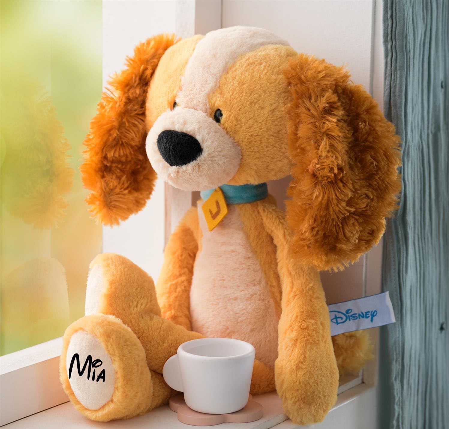 Disney Lady and The Tramp Toothpick Characters Plush Personalized Stuff Animal Toy wtih Custom Name - 15 Inches (Personalized Lady)