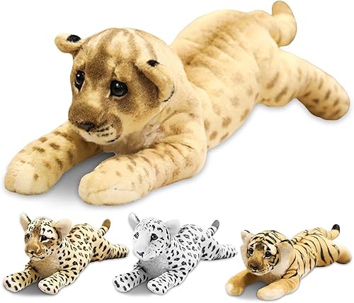 Vista 8 de Cheetah Stuffed Animal Giant Leopard Stuffed Animal Large Realistic Stuffed Cheetah Stuffy Jaguar Plush Toy Birthday for Kids Girls 16