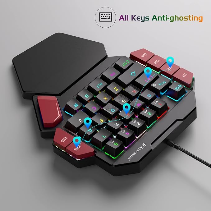 Teclado Gamer MK-Axe con conexión USB y RGB miniatura 2