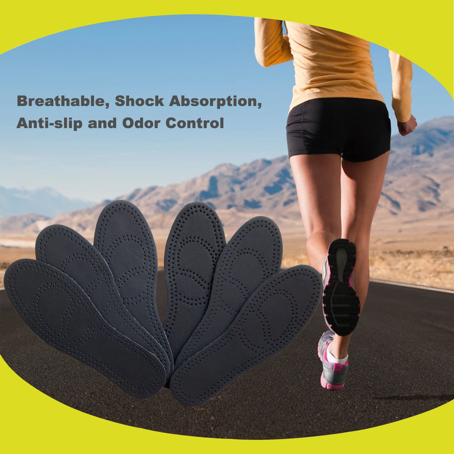 Amazon.com: Bellcon Leather Insoles for Men Black Thin Leather Inserts for Dress  Shoes Nonslip Shoe Replacement Pads for Boots Liners Replacement for Odor  Eater (3 Pairs/Mens US 9-9.5) : Health & Household