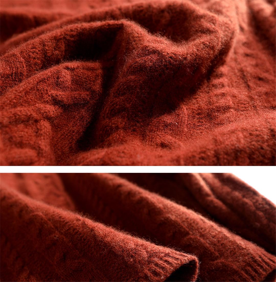 Vogrtcc Damen Rollkragenpullover Aus Kaschmir, Langärmelig, Wollpullover