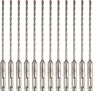 5/32" x 6” SDS Plus Hammer Drill Bits 5/32 inch Masonry Drill Bits Carbide Tipped for Concrete, Brick, Block, Stone, 12 Pack