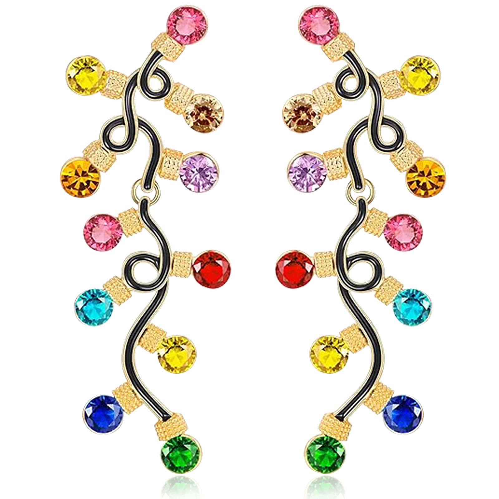 Christmas Earrings for Women Dangling - Christmas Bow Earrings Red Green Drop Earrings Hypoallergenic Party Jewelry Gifts for Women Mom Daughter Best