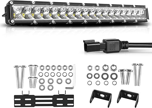 AutoFeel 2 luces LED para cápsulas de 5 pulgadas, 6000 lm, barra de luz LED, barra de luz LED de una sola fila, haz combinado de inundación, luces