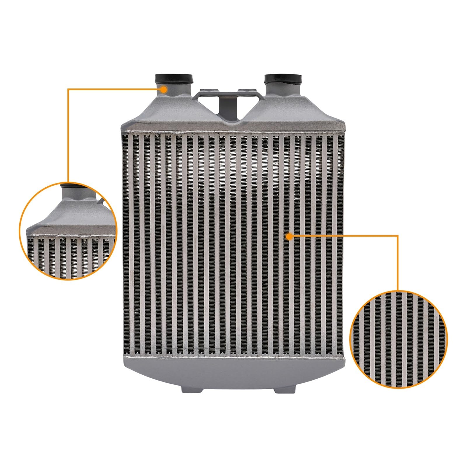 Chłodnica turbiny Wymiennik doładowania Uniwersalny Samochodowy Układ Chłodzenia 60 Psi Typ Rury Przedniej Intercooler Turbina Chłodzenie Powietrzem Obciążonym W Celu Rozproszenia Ciepła