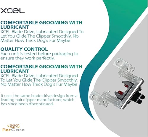 Vista 7 de XCEL Conjunto de accionamiento de hoja lubricada para Andis Clippers – Compatible con 5 velocidades, AGC, AGR, Serie BG – Paquete de 5