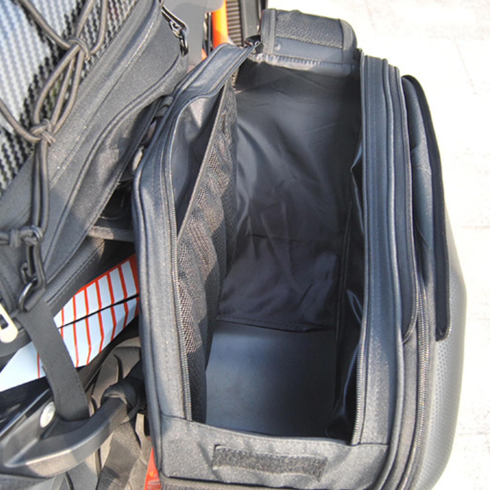 Generico Borse laterali per moto, Borse laterali per moto impermeabili - Borsa portaoggetti per espandibile in pelle PU | per pezzi, borsa posteriore per di grande capacità