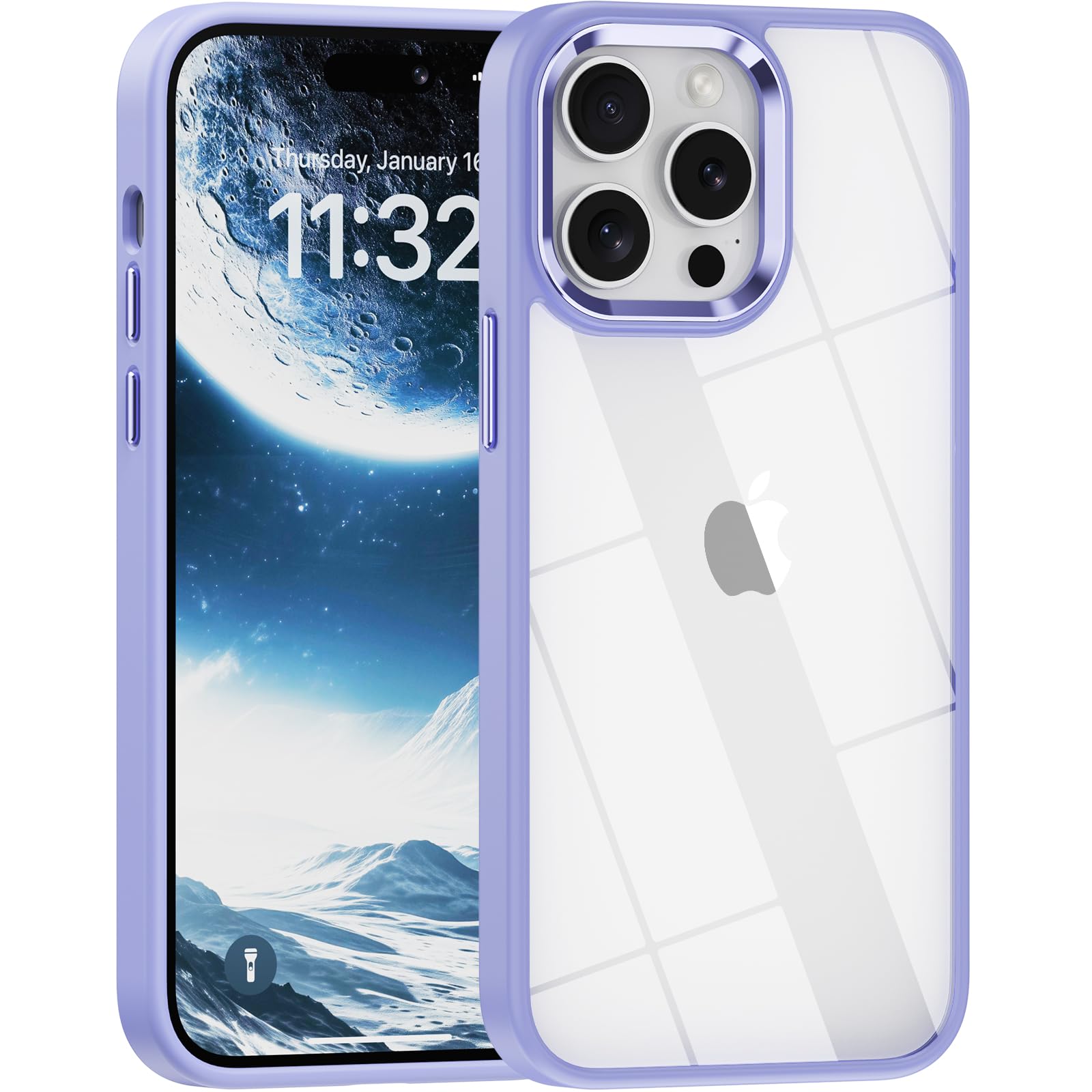 saputu for iPhone 13 Pro case,Crystal Clear Hard PC Back +Soft TPU Frame Shockproof Military-Drop Protection,Classic Hybrid Case for iPhone 13 Pro-6.1