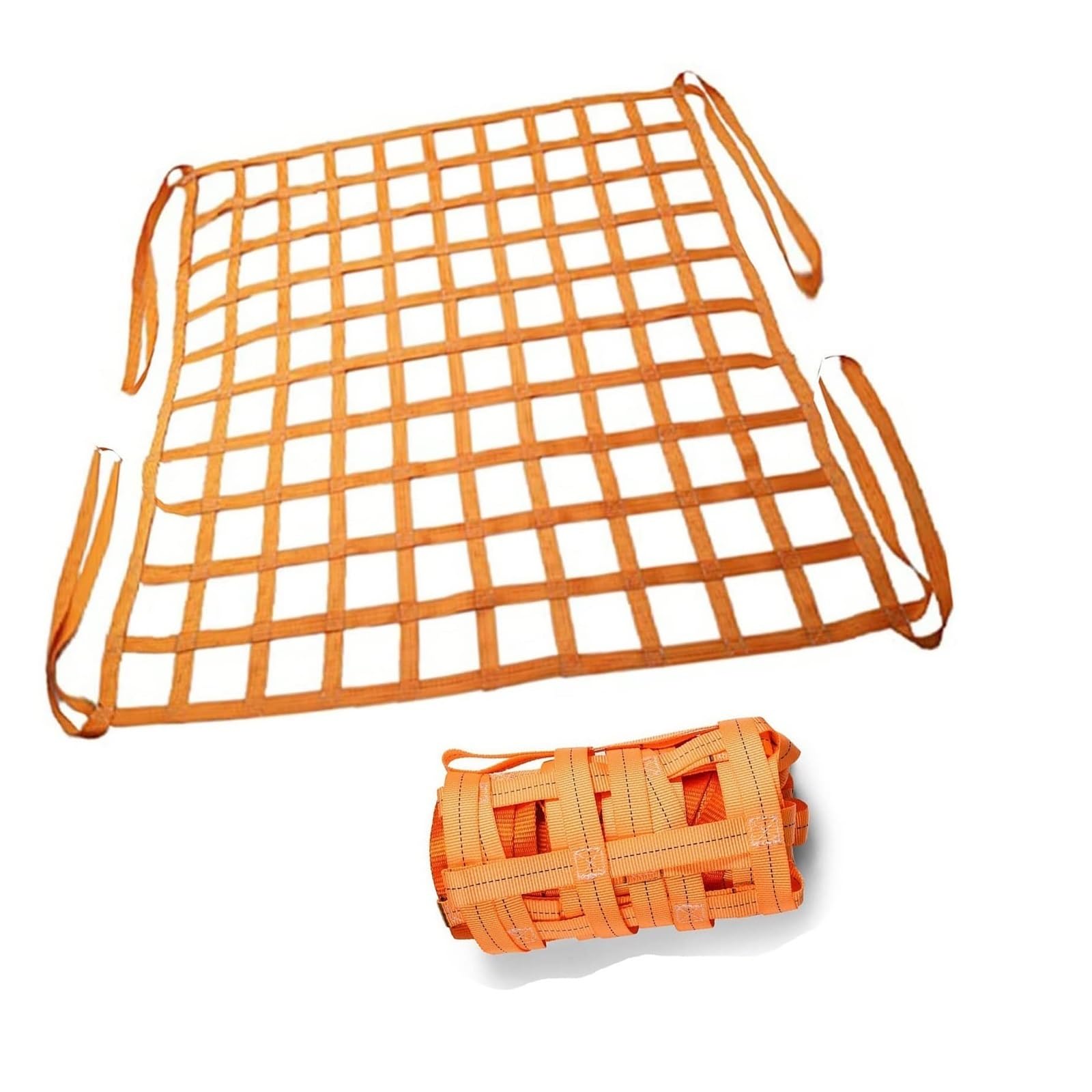 GDHKDDFL Nylon sling nets, Load 0.3-3.5 Ton, 10cm Square Mesh Tear Resistance, Cargo Net Hoist, Anti Strong Bearing Safety(2 X 2M/Mesh 20cm/Load 3.5t)