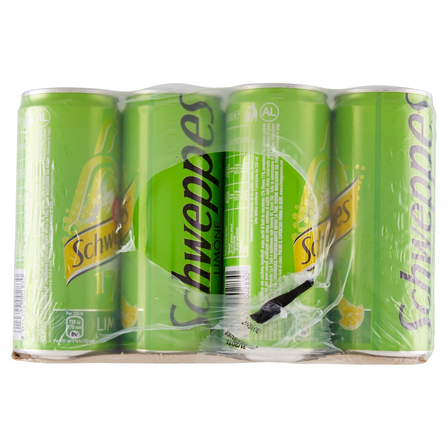 Schweppes Bibita Analcolica Gassata, Limone - Confezione da 24 x 330 ml