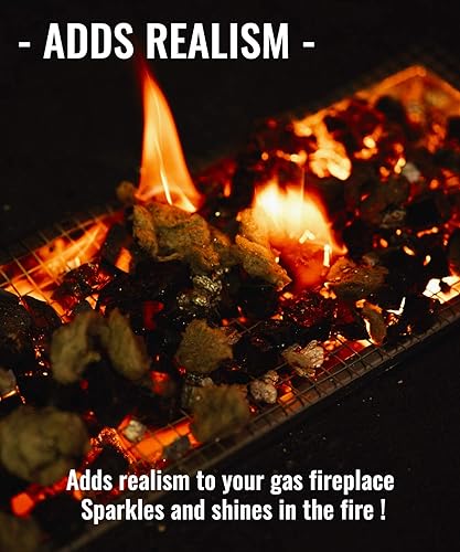 Miniatura 5 de GASPRO Asas de chimenea de gas, 10 onzas, brasas brillantes para chimenea de gas, sin ventilación, inserto, ventilado, propano, gas natural, realista
