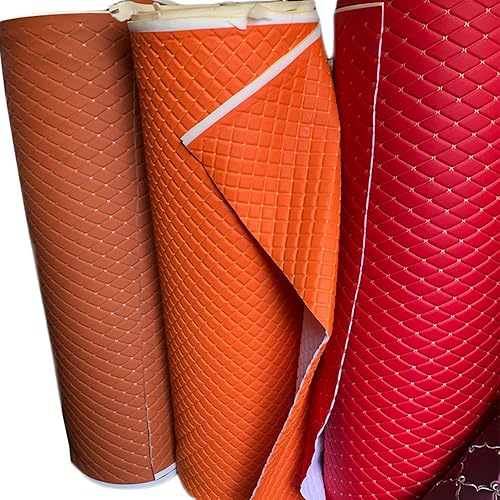 Miniatura 3 de Tela de espuma acolchada de vinilo, hilo de varios patrones, material de piel sintética, tapicería para muebles, cabeceros de muebles, tela interior