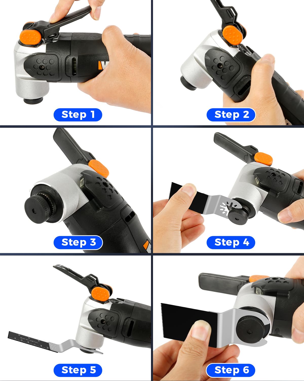 GORWARE 60 hojas de sierra oscilantes, cuchillas multiherramienta bimetálicas de liberación rápida para clavos de metal blando, madera, plástico, compatibles con Milwaukee, Fein Multimaster, Makita,