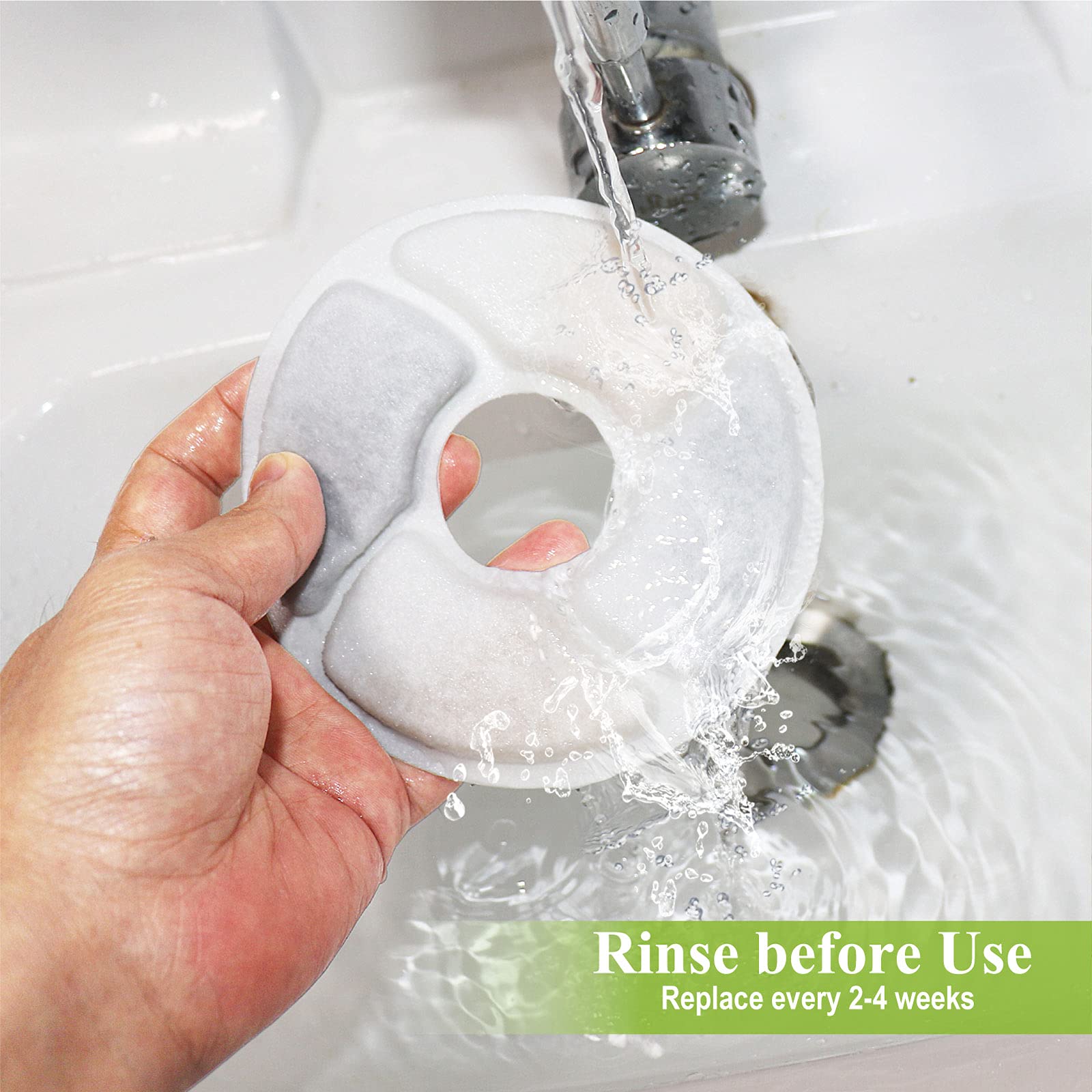 Filtros de fuente de agua para gatos, filtros de fuente de mascotas de 5 pulgadas, repuesto de filtros de carbón activado para fuente de perro, compatible con dispensador automático de agua para gatos