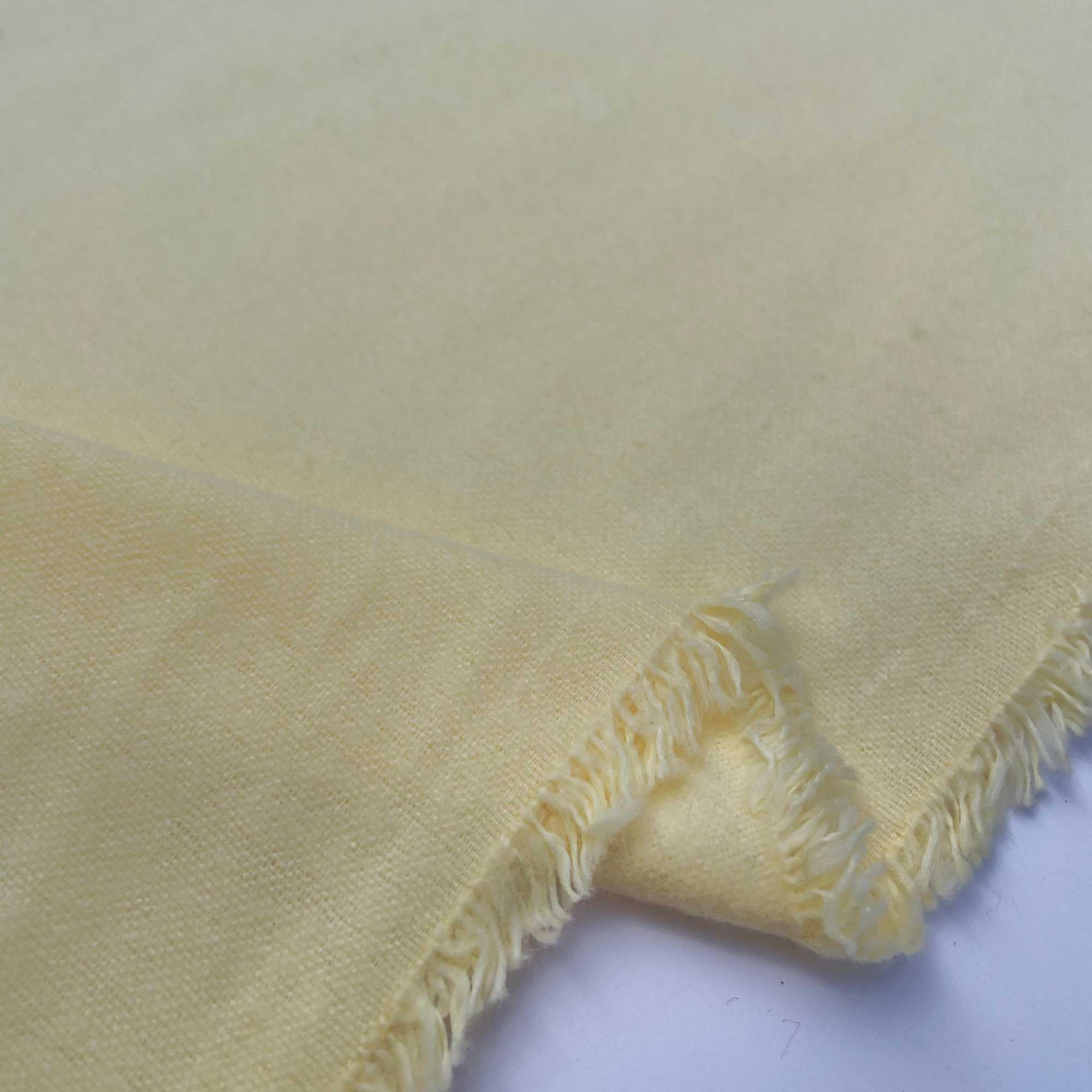 Discover Lifestyle & Fashion Fabrics Lemon Woven Plain 100% Brushed Cotton Winceyette Wynciette Soft Flannel Flannelette Fabric | 40" - 105 Cm Wide (Per Metre, )