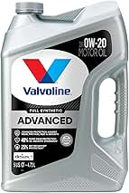 Valvoline Advanced Full Synthetic SAE 0W-20 Motor Oil 5 QT