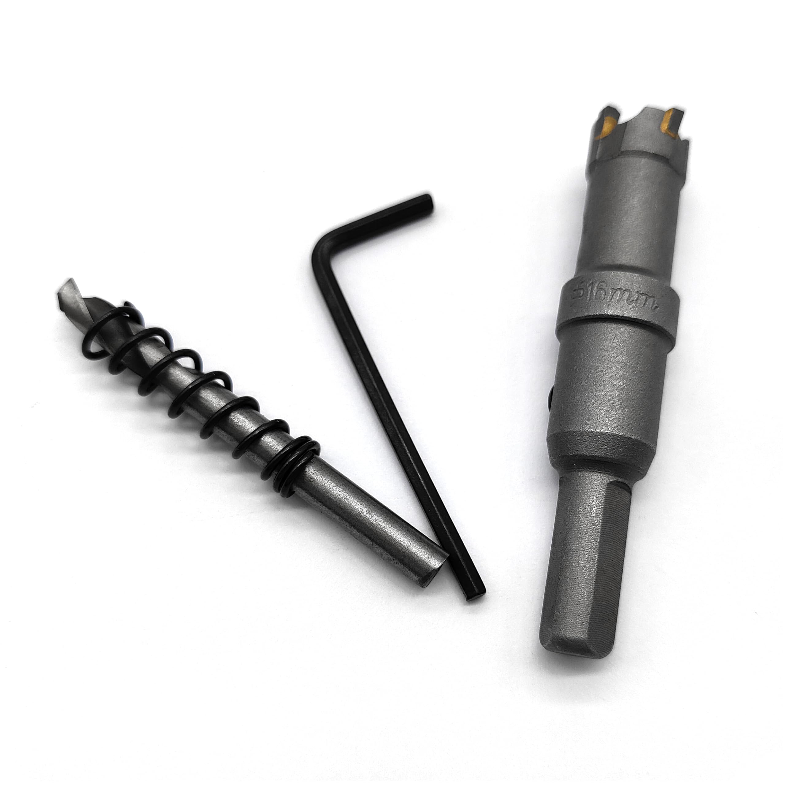 Sega a tazza TCT da 16 mm, diametro di taglio da 5/8" in carburo di tungsteno con punta per taglierina, per piastra metallica in acciaio inossidabile in alluminio