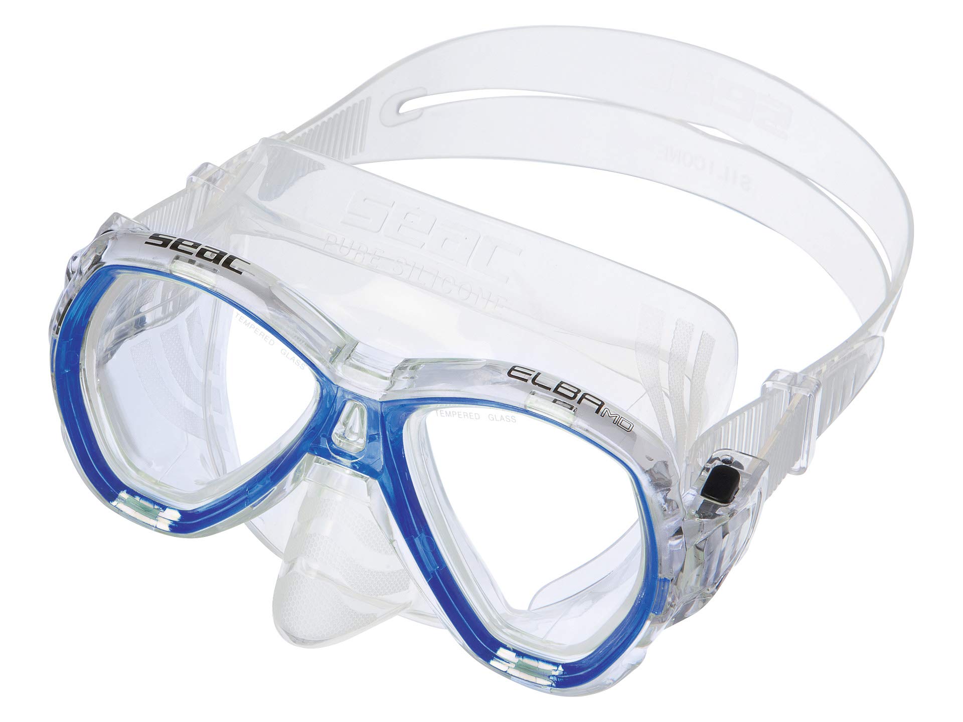 SEAC Unisex-Adult Spinta Set mit Schuh-Flossen, Unterwassertauchmaske und Spritzschutz-Schnorchel für Erwachsene und Kinder