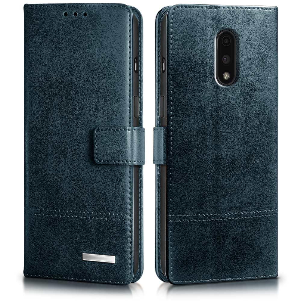 WOW IMAGINE Shock Proof Hand Stitched Luxury Premium Flip Cover Case for Oneplus 7 | 6T (Flexible | Leather Finish | Card Pockets Wallet & Stand | Tanned Blue) (B0C8TFZKS6) Amazon Price History, Amazon Price Tracker