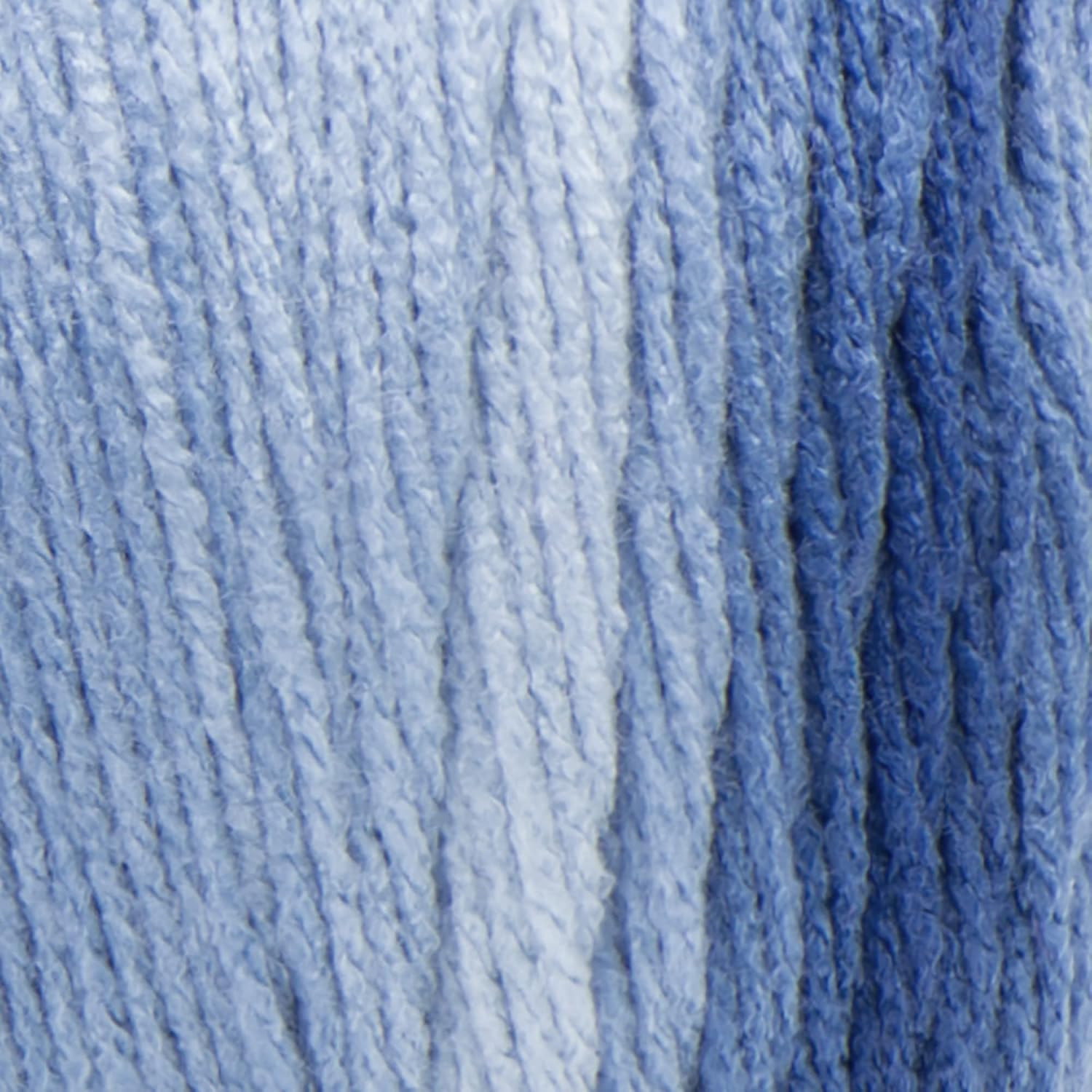Red Heart Super Saver Ombre Yarn for Crocheting, True Blue, 2-Pack