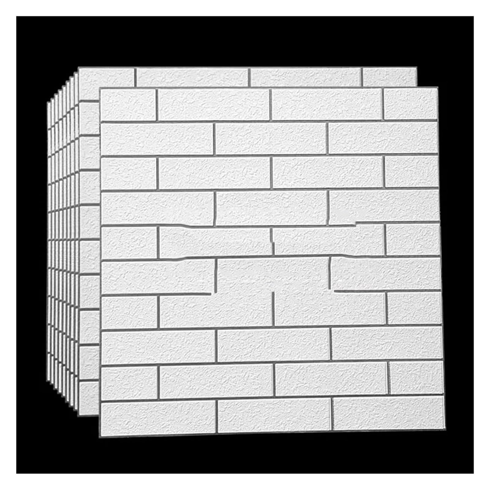 Wall Panel， 3D Panels Peel and Stick Removable Faux Textured Self-Adhesive Wallpaper