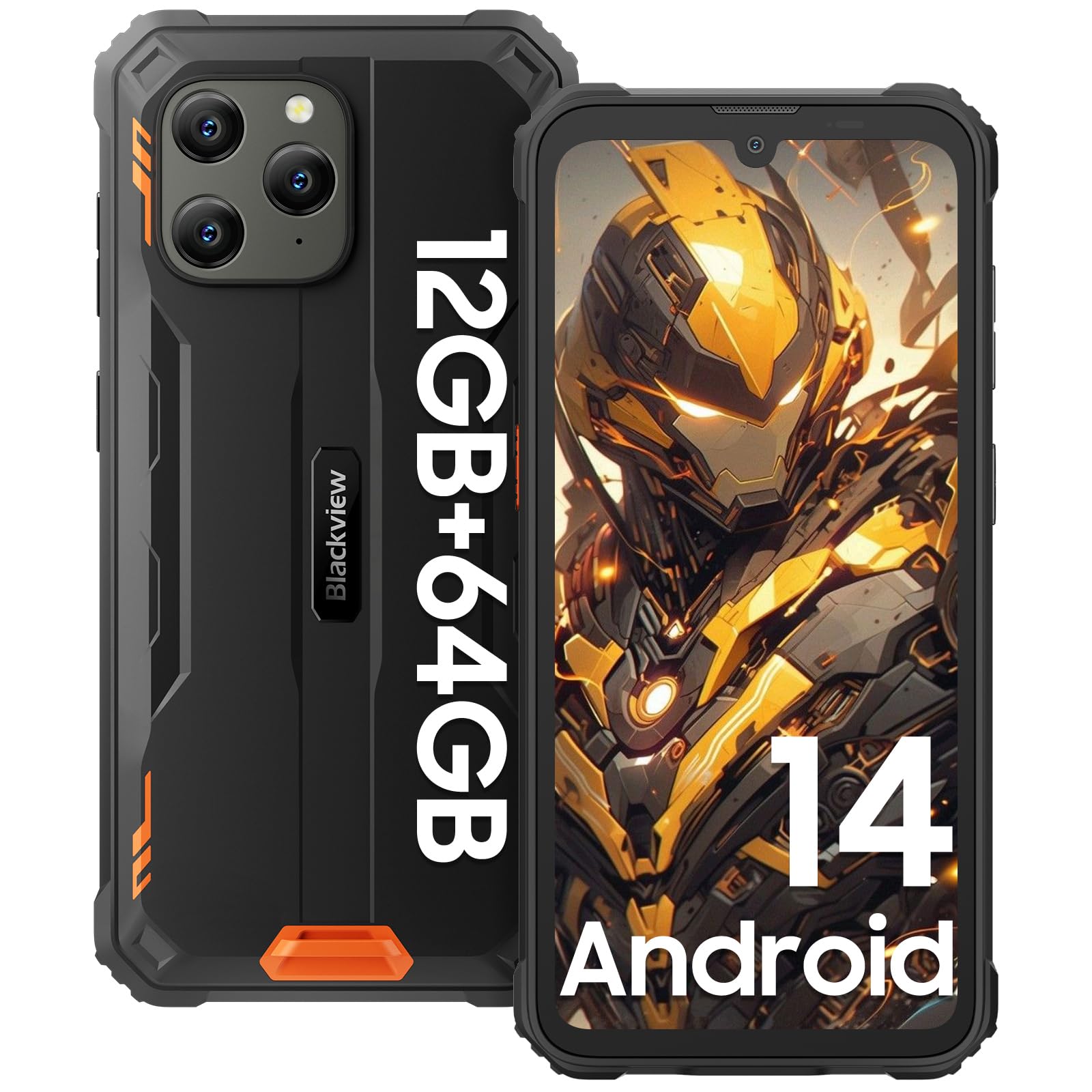 Blackview BV5300 Pro Smartphone Robuste 6.1 Écran 64Go 6580mAh Batterie 13MP IP68 Téléphone 4G