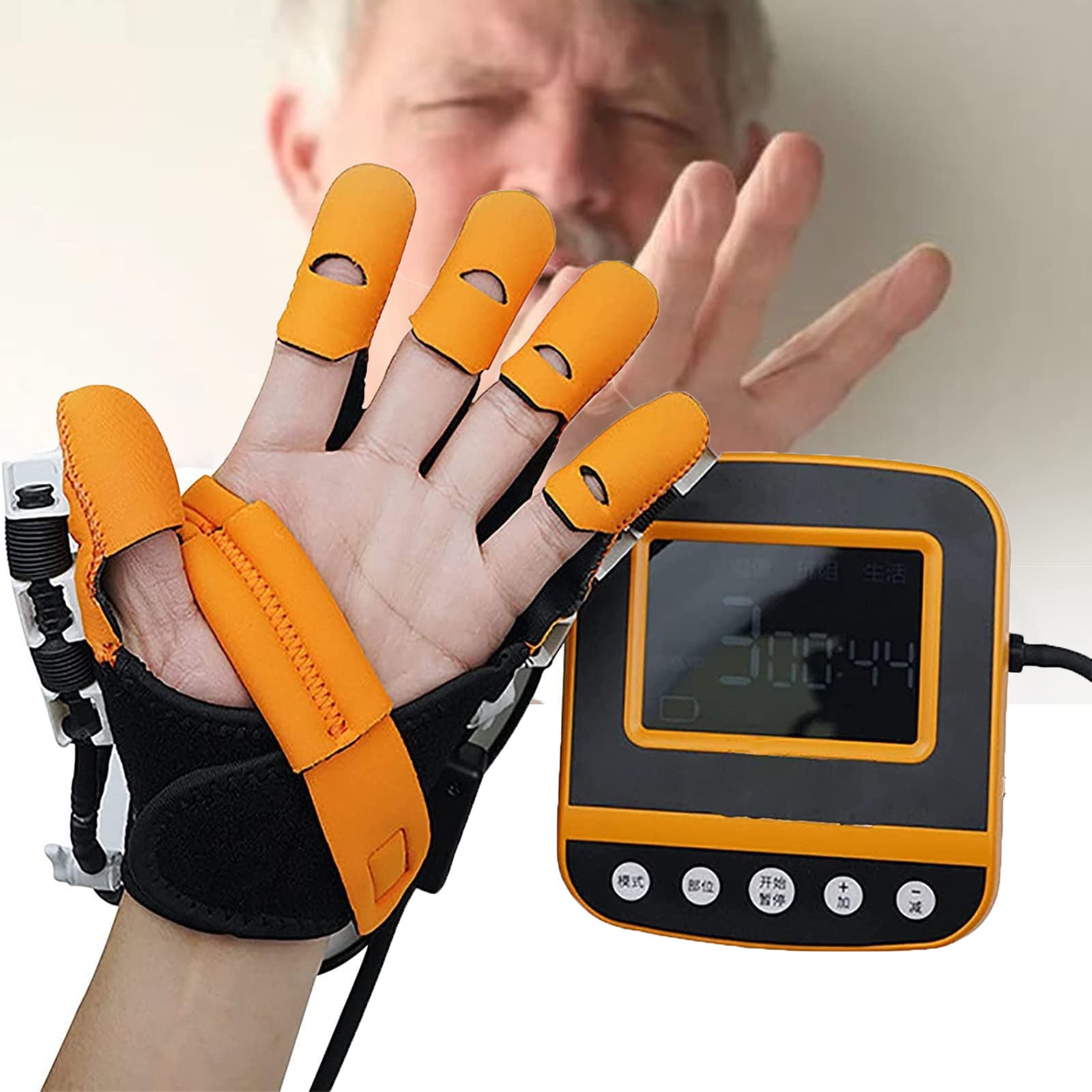 Fizjoterapia Rehabilitacja Robotyka Urządzenie rehabilitacyjne dla osób z udarem mózgu Trening palca nadgarstka z trybem lustrzanym i treningiem jednym palcem,lefthand-XL