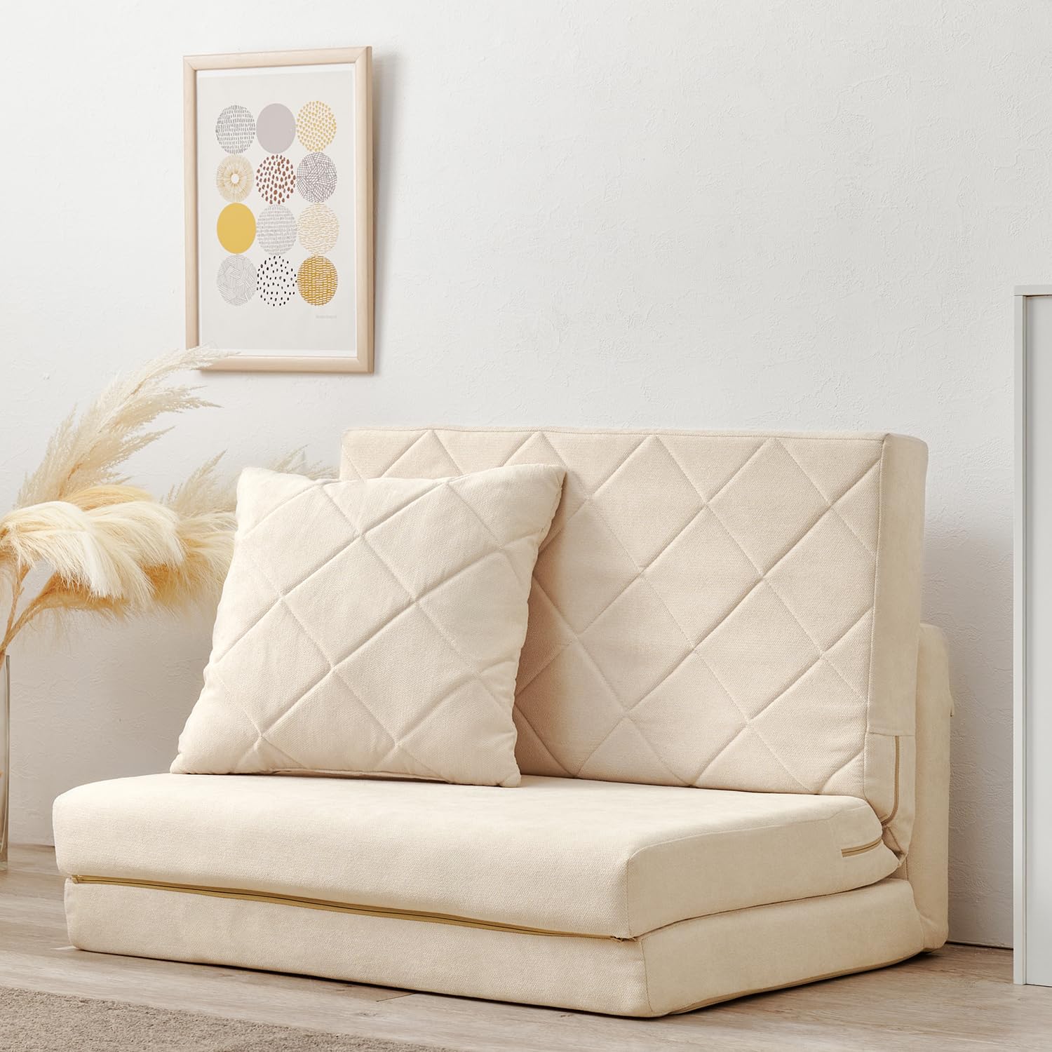 Amazon｜萩原 ソファ ソファーベッド 幅85 一人掛け 完成品 【 2つに  