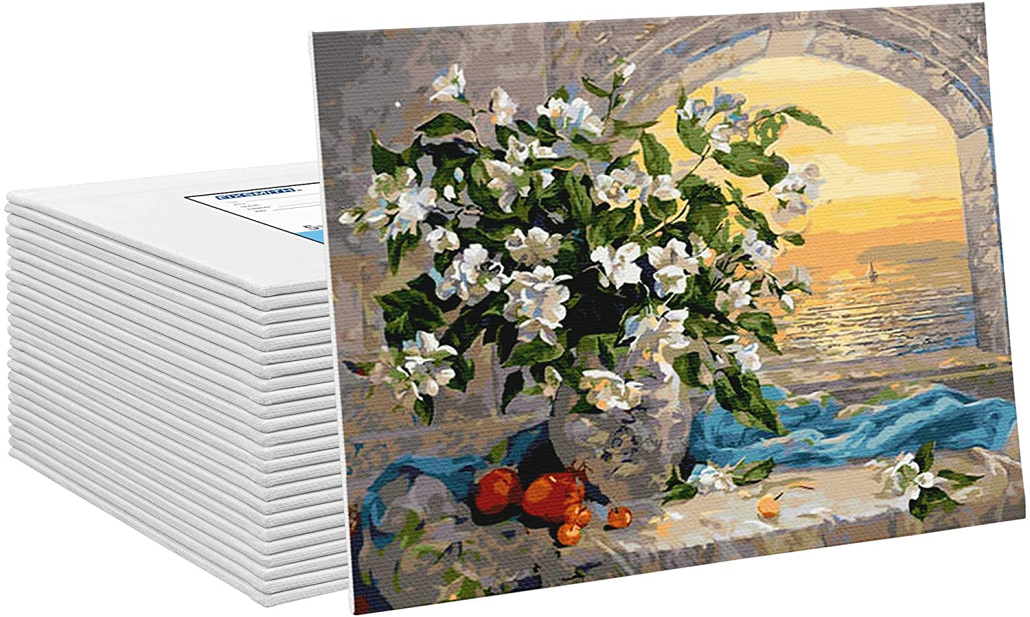 SYOSI Painting Canvas Panel Boards Art Canvas, Mini Canvases,Primed Canvas Panels, 100% Cotton, Acid Free,Professional Quality Artist Canvas Board for Hobby Painters, Students & Kids 24 Pack