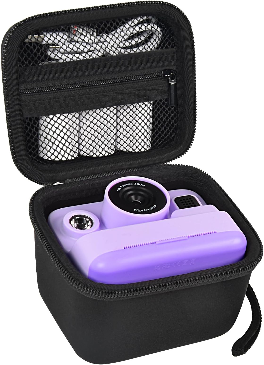 ANKHOH Case for Dylanto/for Anchioo/for Amzelas/ MEETRYE Kids Camera Instant Print, 1080P Kid Cameras Storage Holder Organizer Gifts Bag Printing Paper and Toy Accessories, Black-Only Box