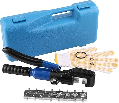 Lichamp Herramienta hexagonal para engarzadora de cable de acero inoxidable, herramienta hidráulica de prensado manual para cuerda de alambre de