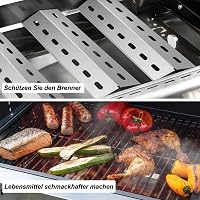 Vnierxful 36,5x12cm Rozsdamentes Grill Égőlap Takaró 3db Enders Chicago Boston Tepro Barbecook 6