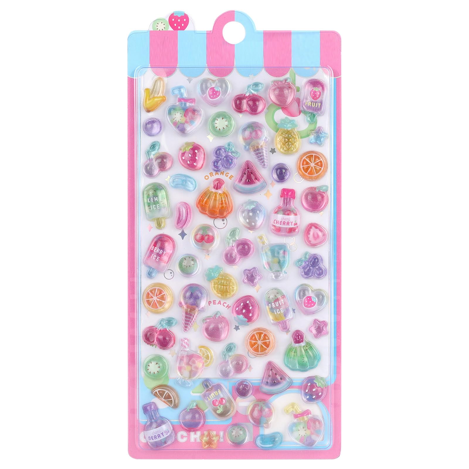 Photo 1 of lnablu 3D Cartoon Fruits Puff Stickers