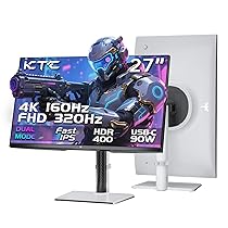 KTC Monitor Gaming 4K 27 Pollici | Modalità Doppia 4K@160Hz ,  FHD@320Hz | Pannello IPS Veloce | Tempo di Risposta 1ms | HDR400 | Adaptive Sync | 125% sRGB, 97% DCI-P3, ΔE2 | USB C 90W | KVM | Bianco