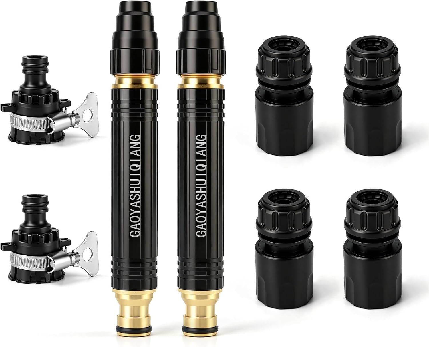 2 Sets High Pressure Hose Nozzle, 2026 Upgraded High Pressure Water Cannon, Adjustable Booster Home High Pressure Car Wash Water Gun with Booster Nozzle, for Plant Watering Lawn Car