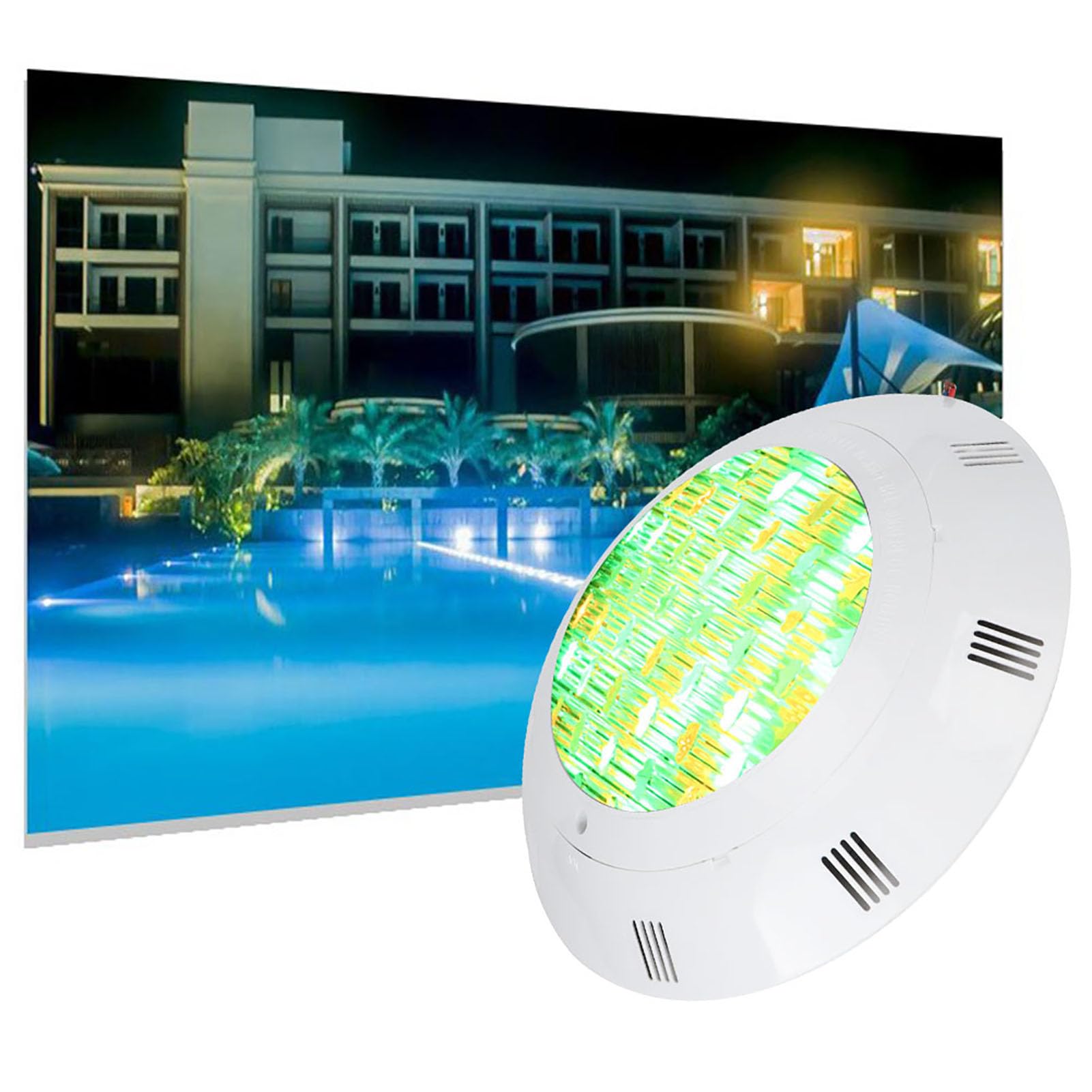 72W 360LED Poolbeleuchtung Unterwasser Licht, Wasserdichte Farbwechsel LED Light, Wiederaufladbar Unterwasserbeleuchtung für Schwimmbad, Teich, Brunnen
